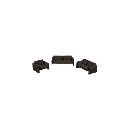 Stylus Brown Boucle Fabric Chair