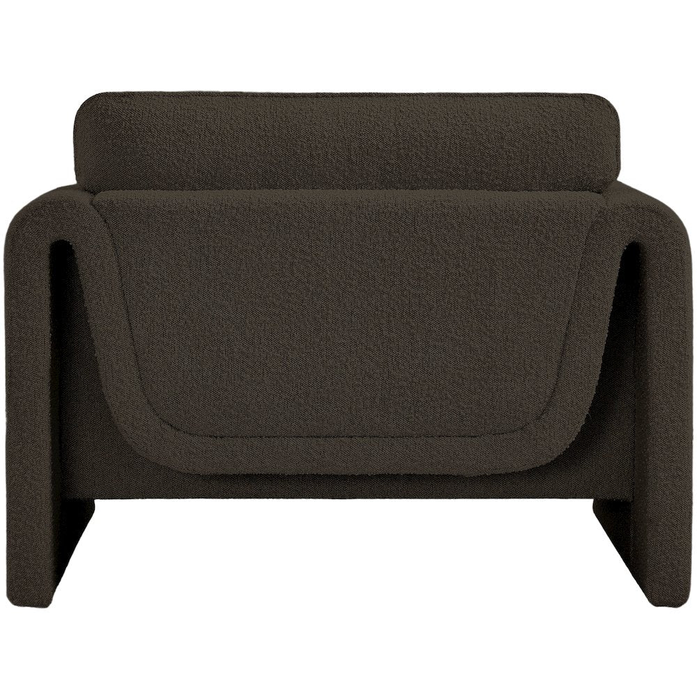 Stylus Brown Boucle Fabric Chair