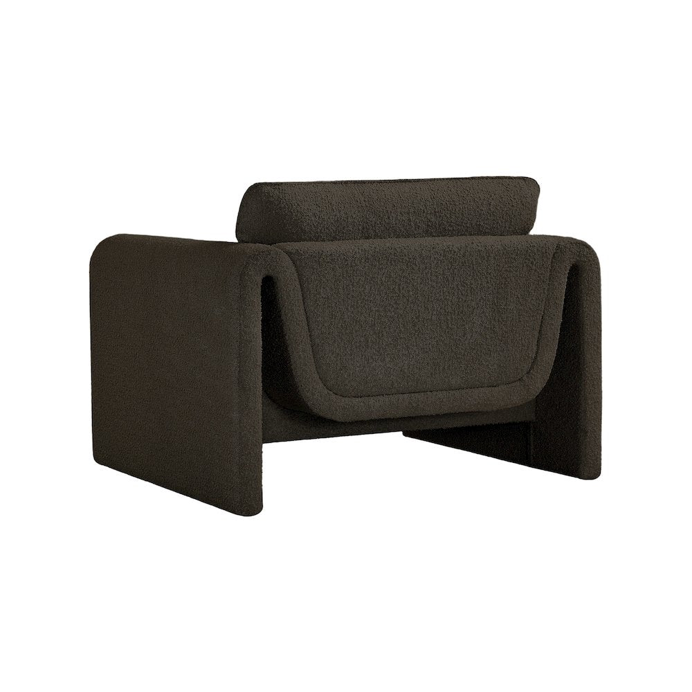 Stylus Brown Boucle Fabric Chair