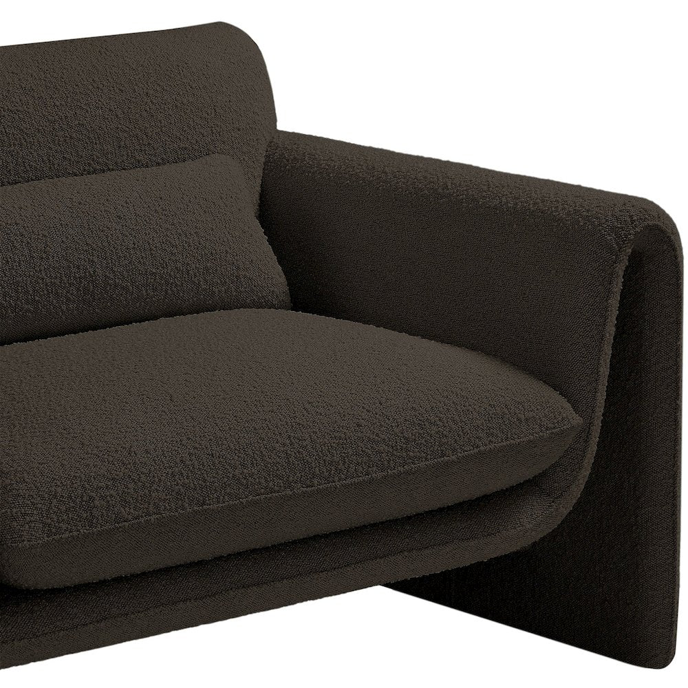 Stylus Brown Boucle Fabric Chair