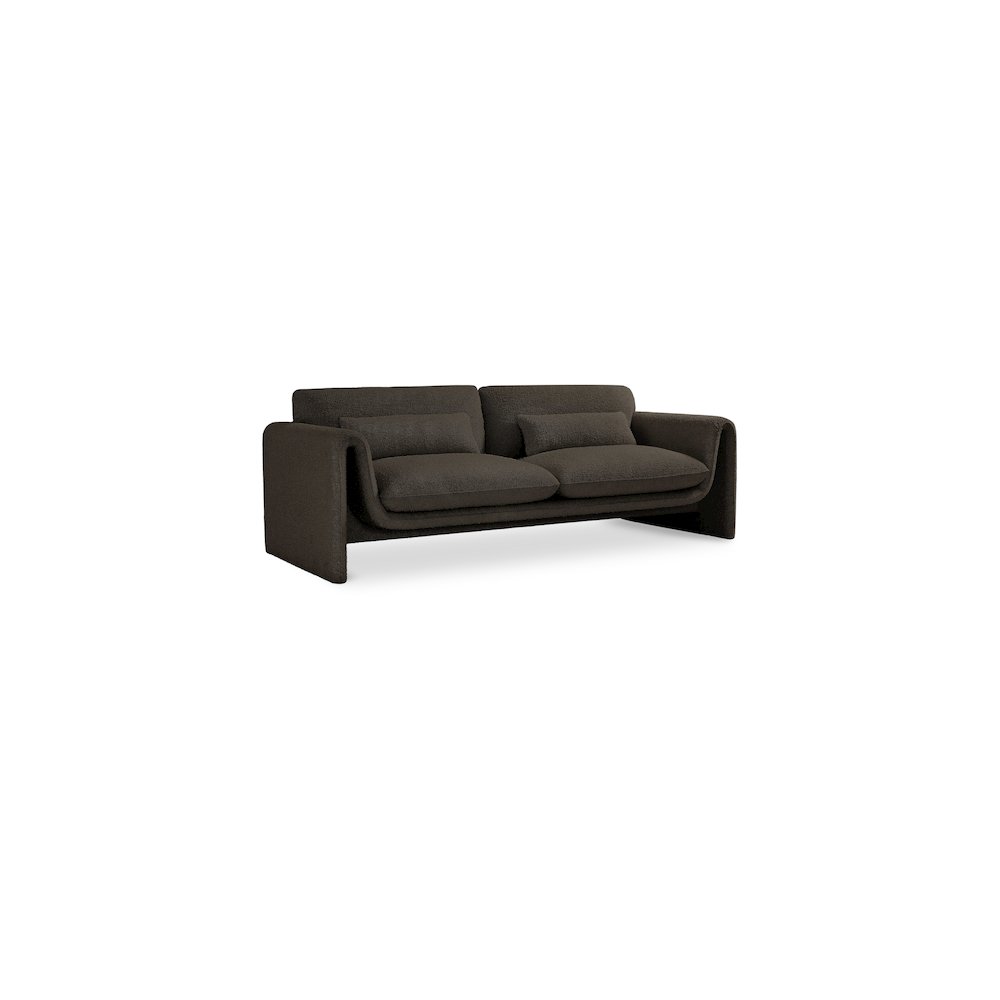 Stylus Brown Boucle Fabric Sofa