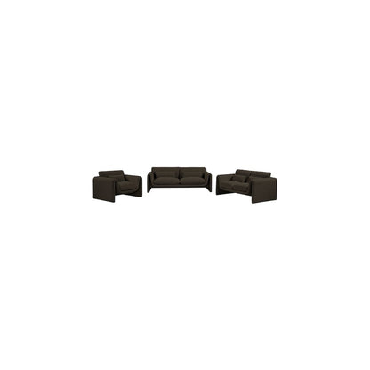 Stylus Brown Boucle Fabric Sofa