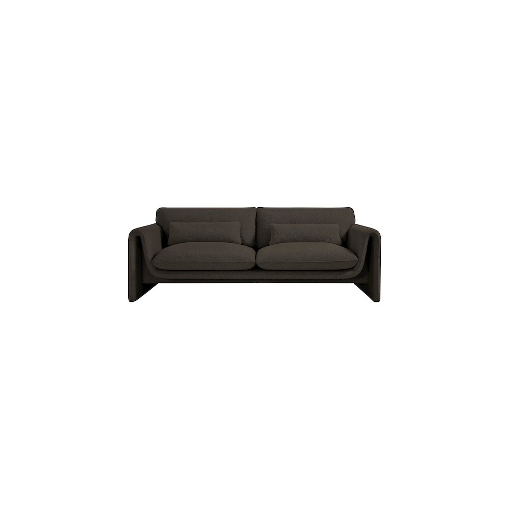 Stylus Brown Boucle Fabric Sofa