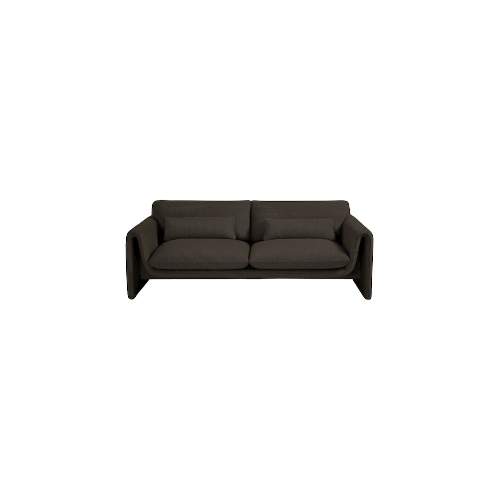Stylus Brown Boucle Fabric Sofa
