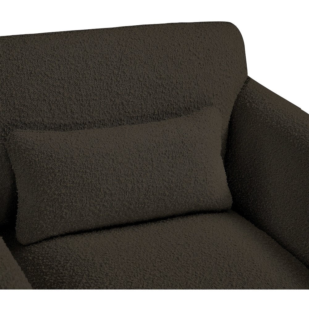 Stylus Brown Boucle Fabric Sofa