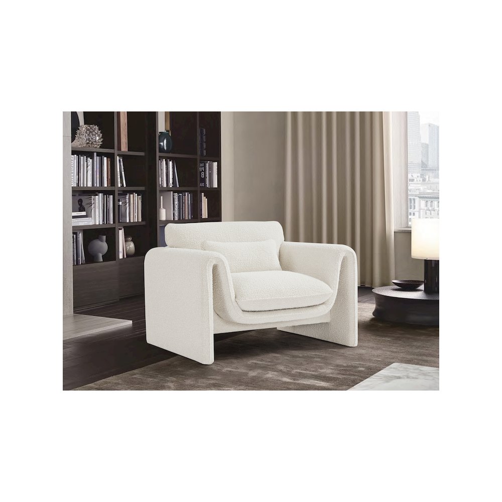 Stylus Cream Boucle Fabric Chair