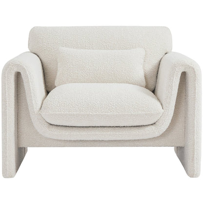 Stylus Cream Boucle Fabric Chair