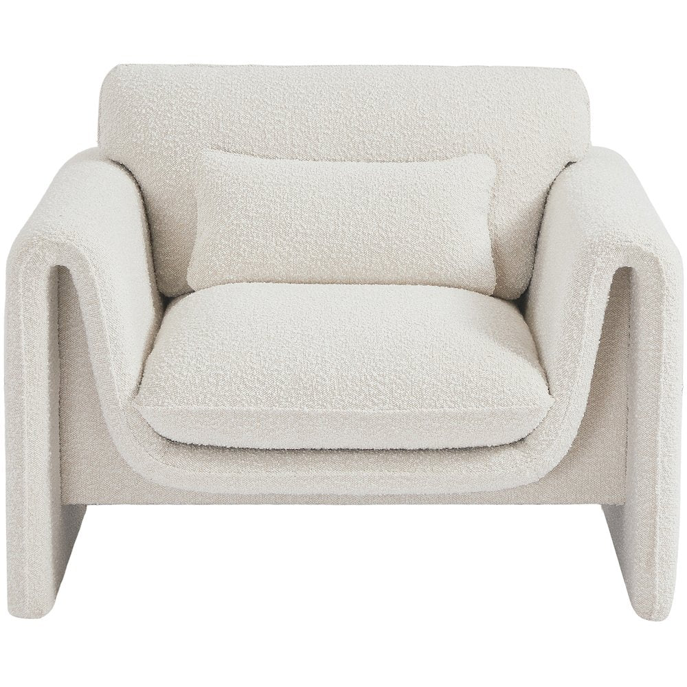 Stylus Cream Boucle Fabric Chair