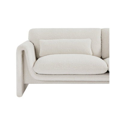 Stylus Cream Boucle Fabric Loveseat