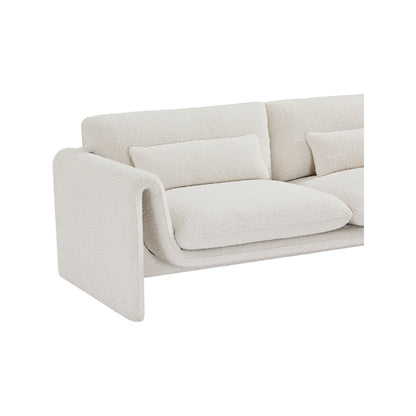 Stylus Cream Boucle Fabric Loveseat