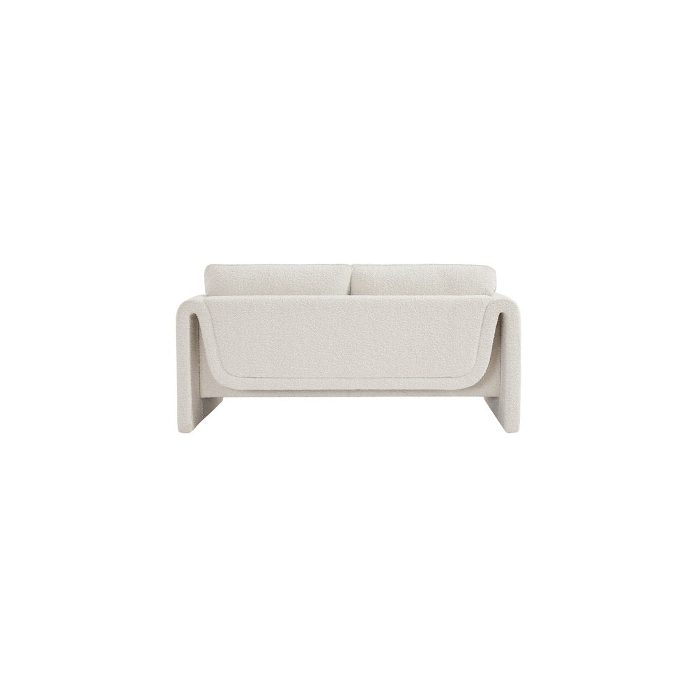 Stylus Cream Boucle Fabric Loveseat