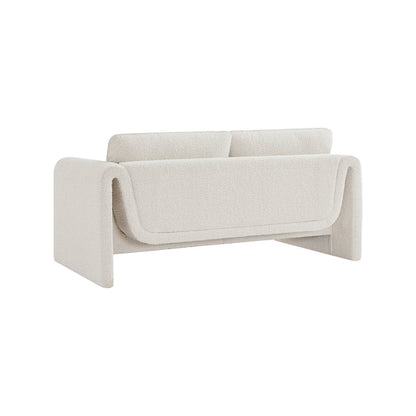Stylus Cream Boucle Fabric Loveseat