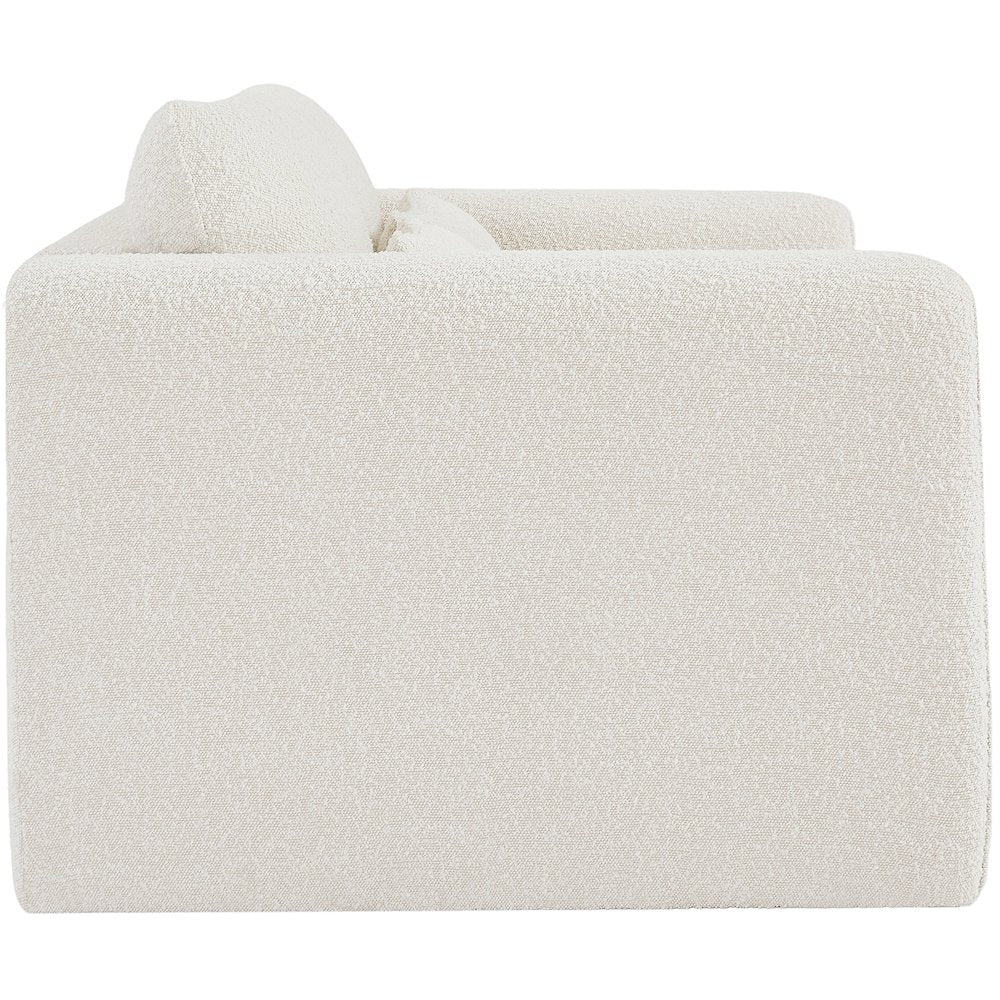 Stylus Cream Boucle Fabric Loveseat