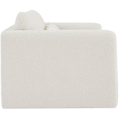 Stylus Cream Boucle Fabric Loveseat