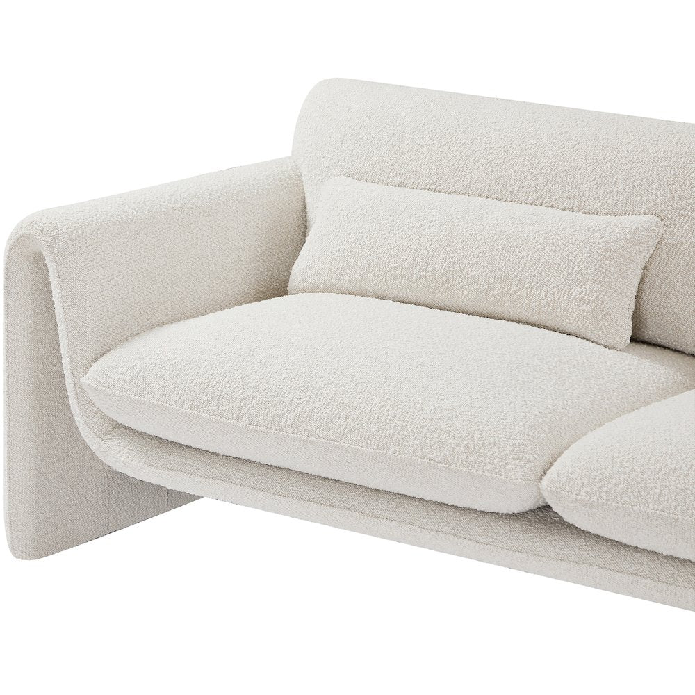 Stylus Cream Boucle Fabric Sofa