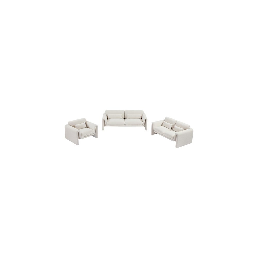 Stylus Cream Boucle Fabric Sofa