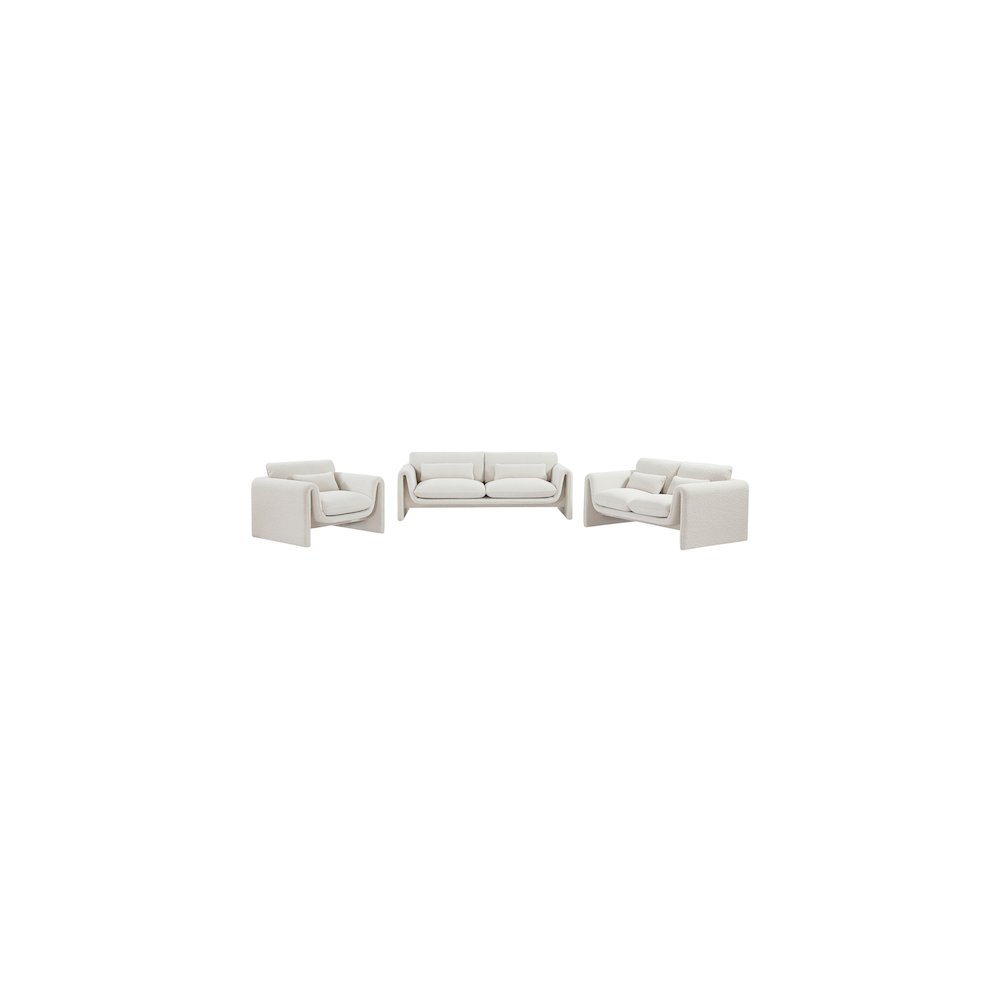 Stylus Cream Boucle Fabric Sofa