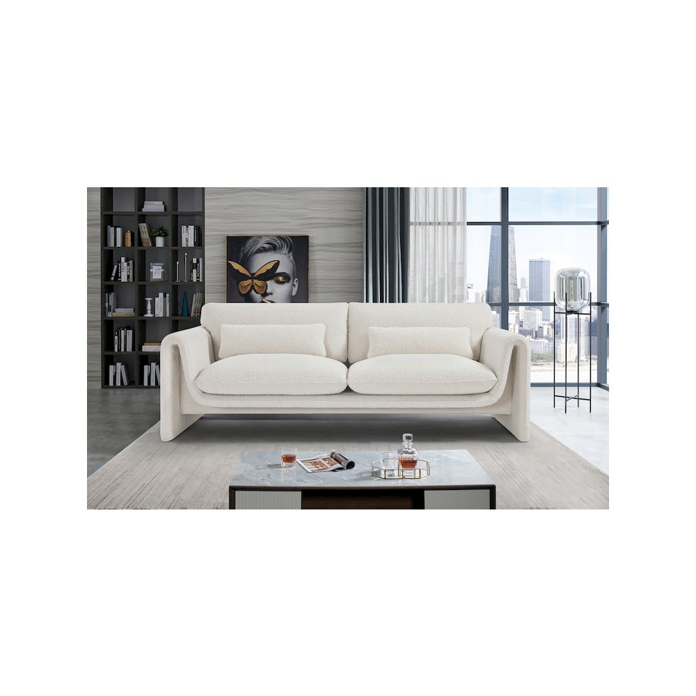 Stylus Cream Boucle Fabric Sofa