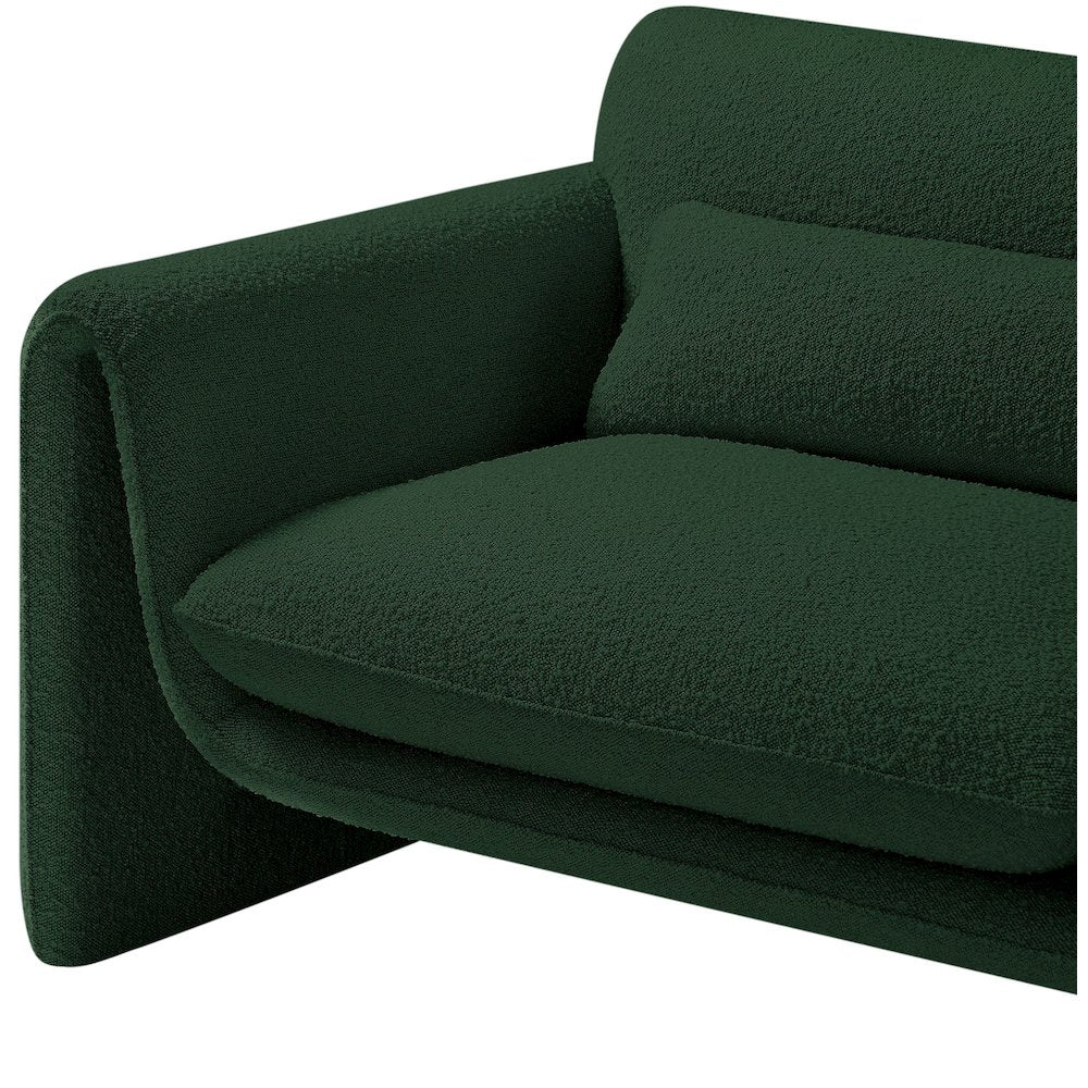 Stylus Green Boucle Fabric Chair