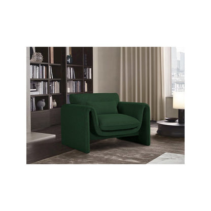 Stylus Green Boucle Fabric Chair