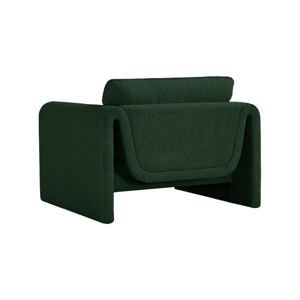 Stylus Green Boucle Fabric Chair