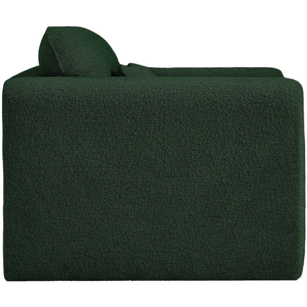 Stylus Green Boucle Fabric Chair