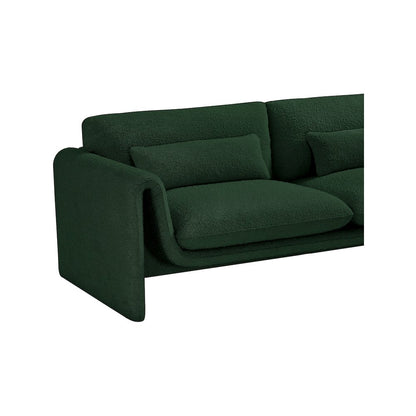 Stylus Green Boucle Fabric Loveseat