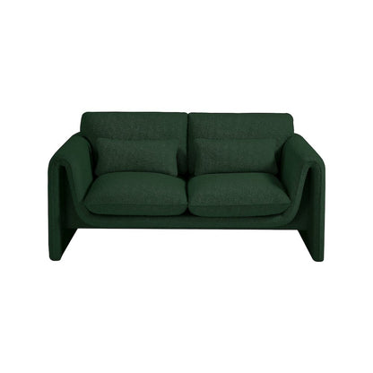 Stylus Green Boucle Fabric Loveseat