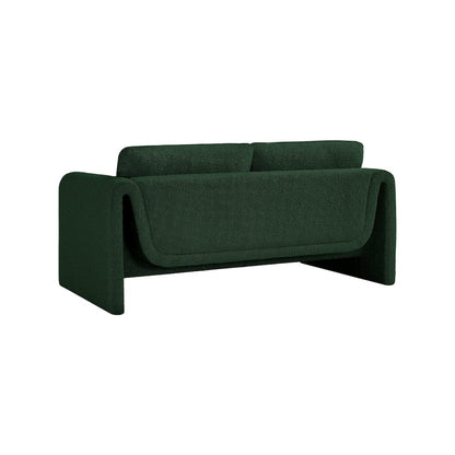 Stylus Green Boucle Fabric Loveseat