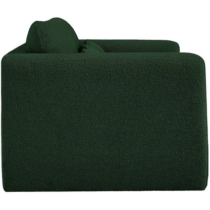 Stylus Green Boucle Fabric Loveseat