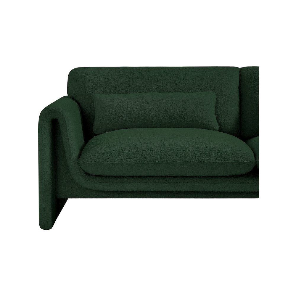 Stylus Green Boucle Fabric Sofa