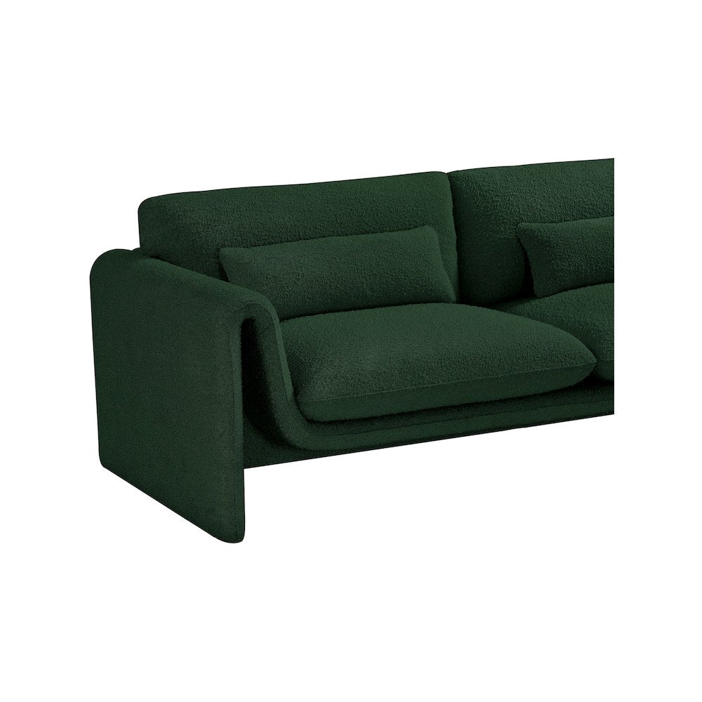 Stylus Green Boucle Fabric Sofa