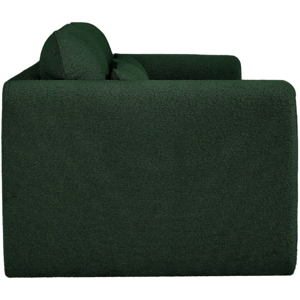 Stylus Green Boucle Fabric Sofa