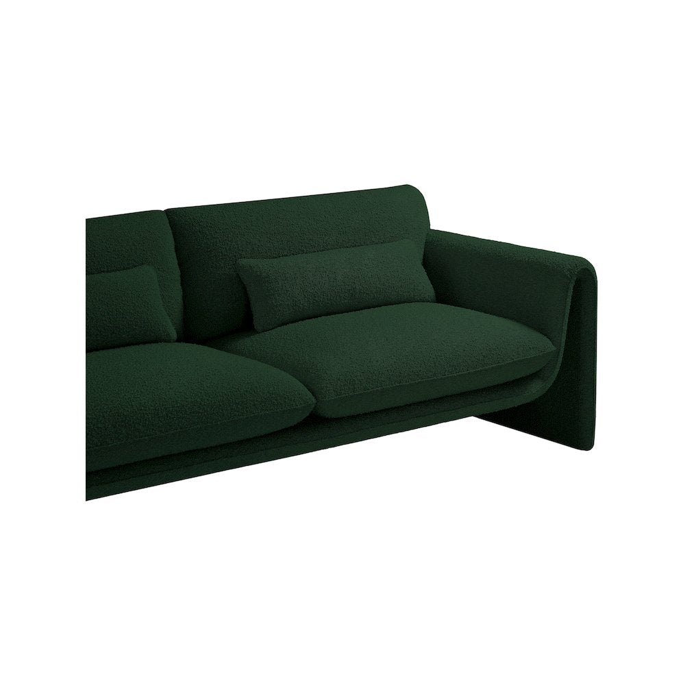 Stylus Green Boucle Fabric Sofa