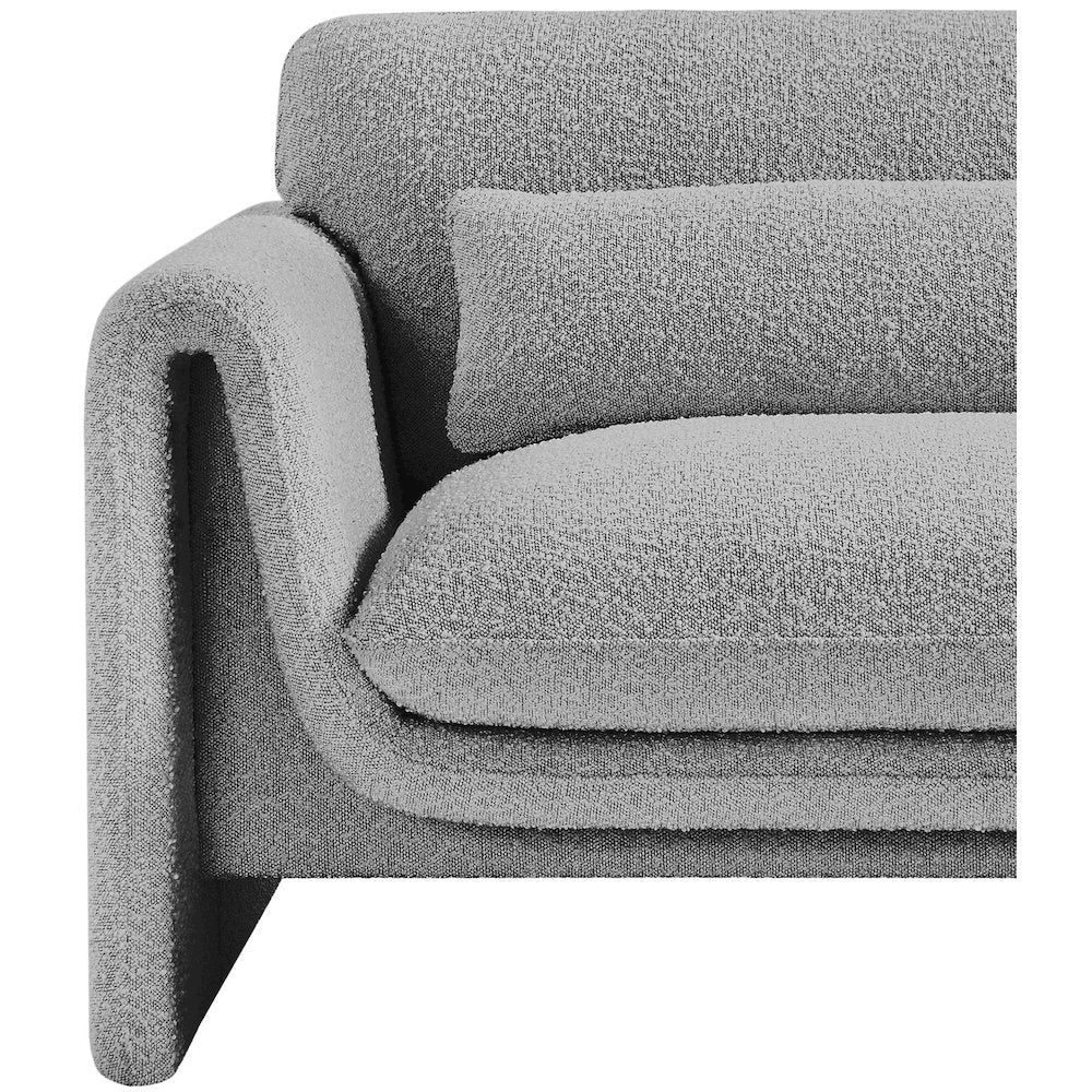 Stylus Grey Boucle Fabric Chair