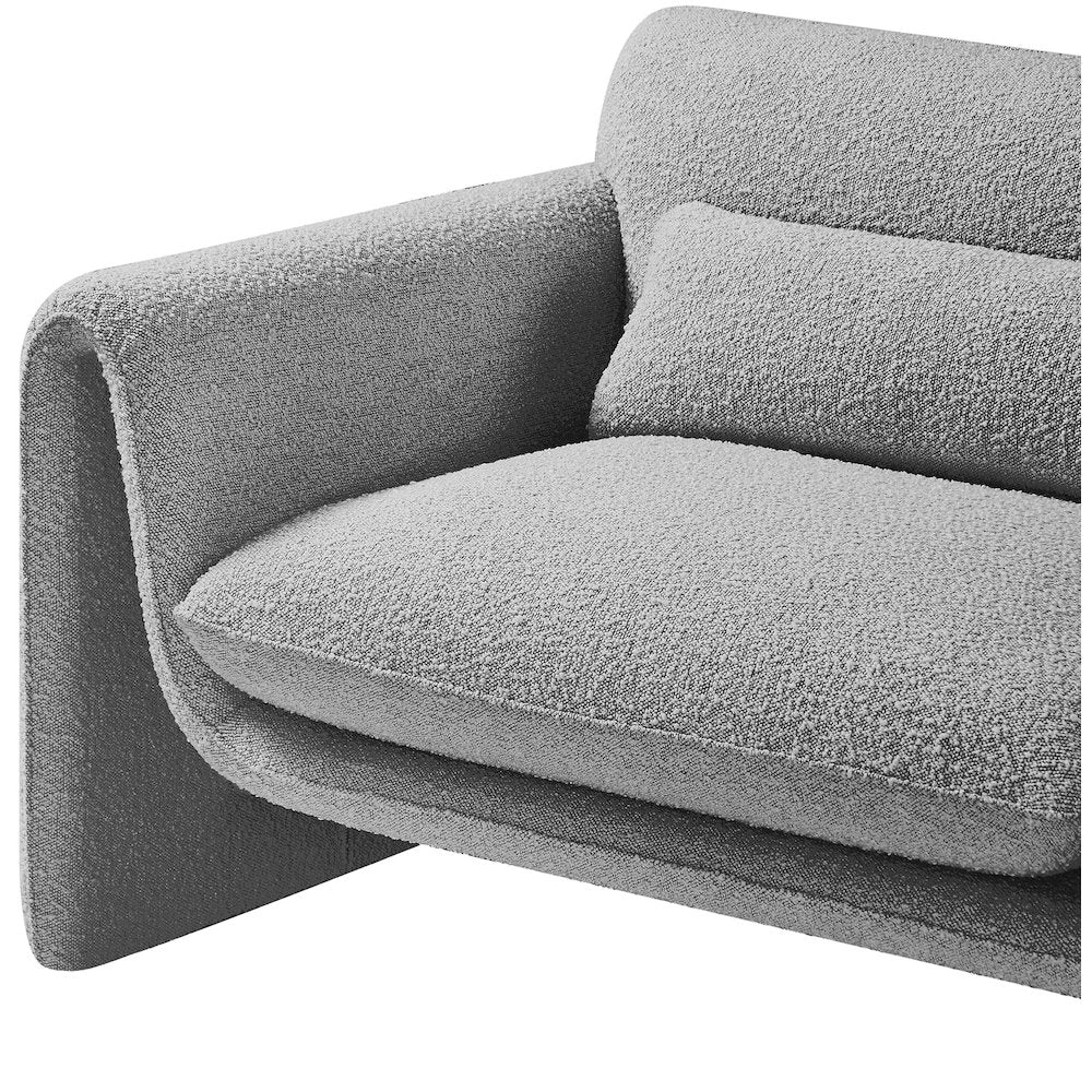 Stylus Grey Boucle Fabric Chair