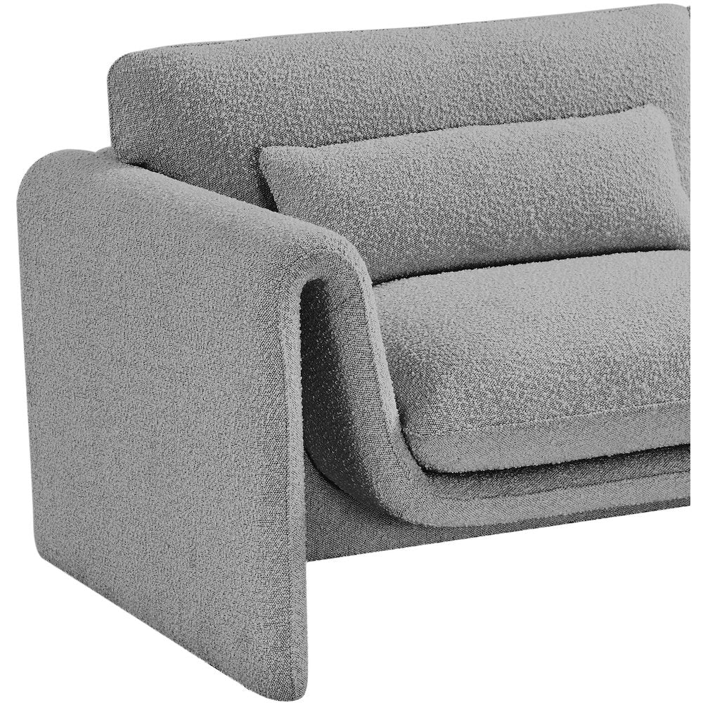 Stylus Grey Boucle Fabric Chair