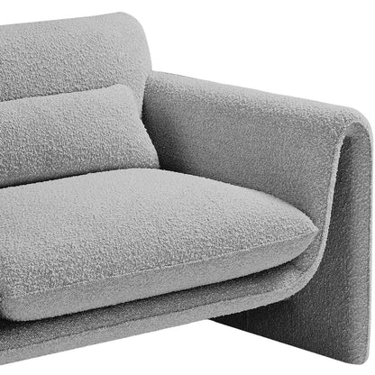 Stylus Grey Boucle Fabric Chair