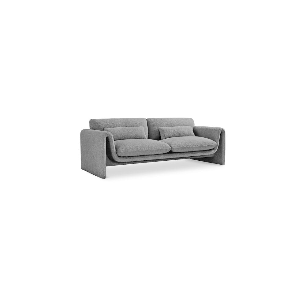 Stylus Grey Boucle Fabric Sofa