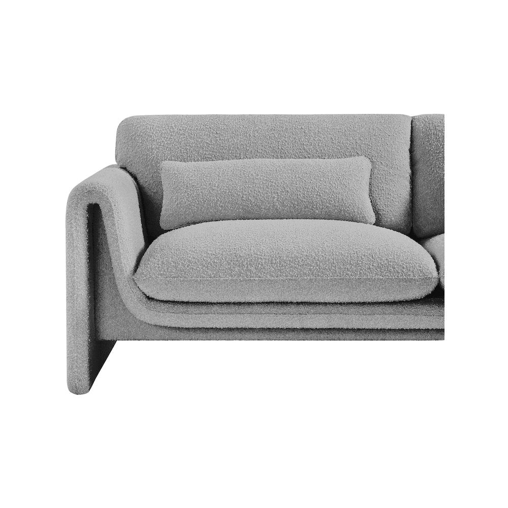 Stylus Grey Boucle Fabric Sofa