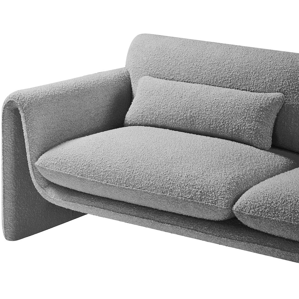 Stylus Grey Boucle Fabric Sofa