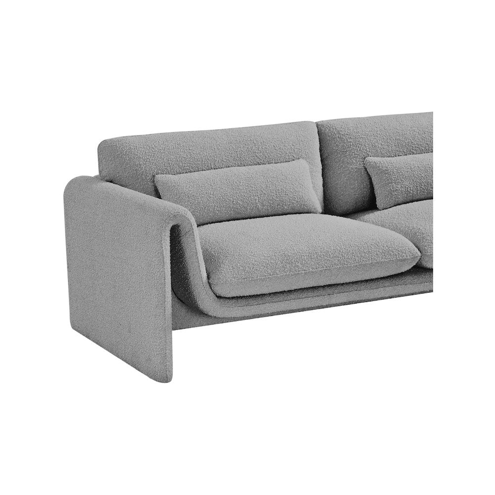 Stylus Grey Boucle Fabric Sofa