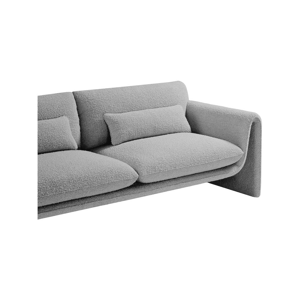 Stylus Grey Boucle Fabric Sofa