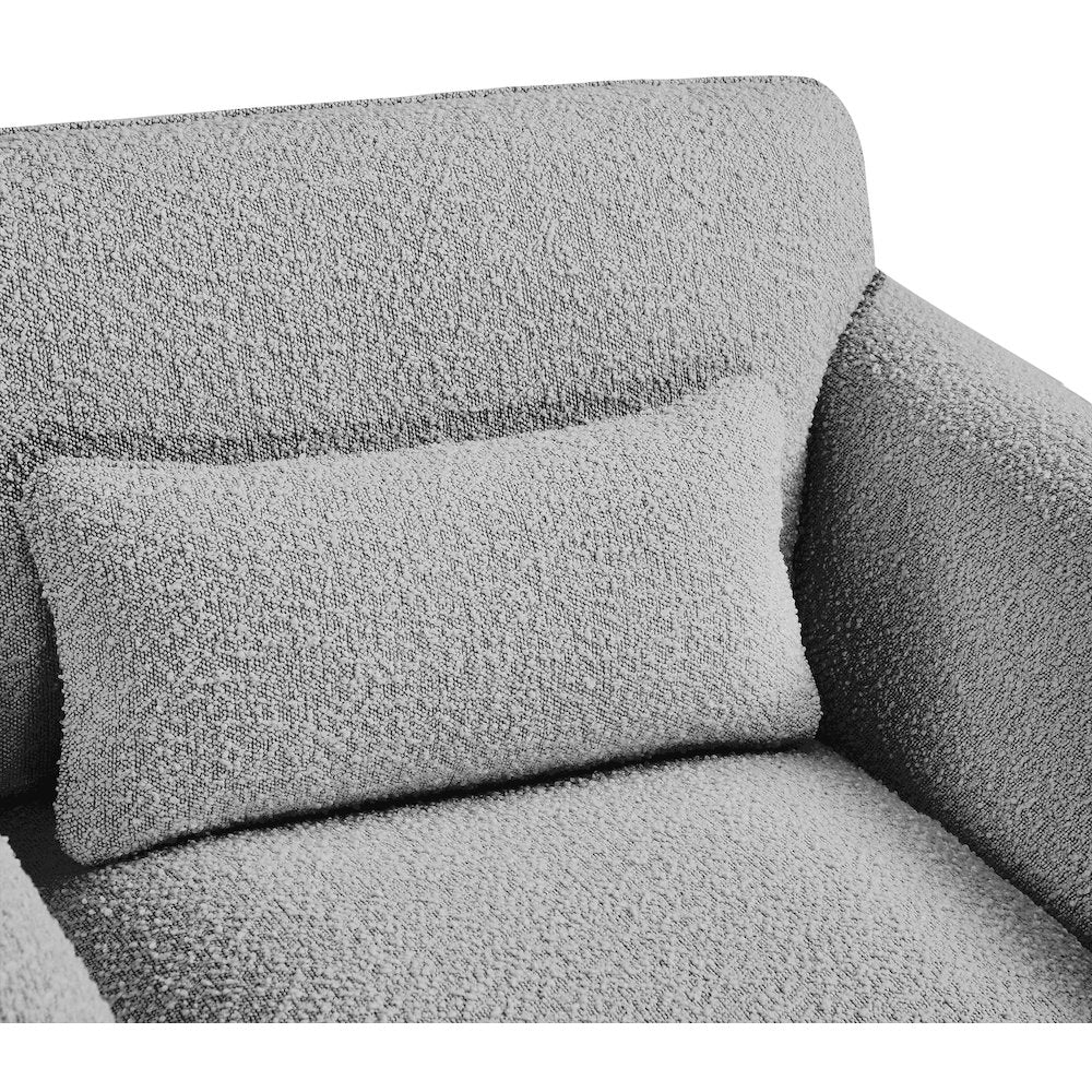 Stylus Grey Boucle Fabric Sofa