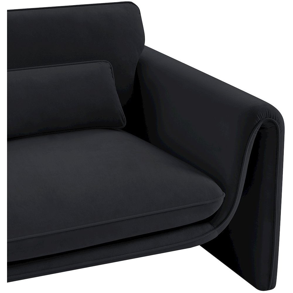 Sloan Black Velvet Fabric Chair