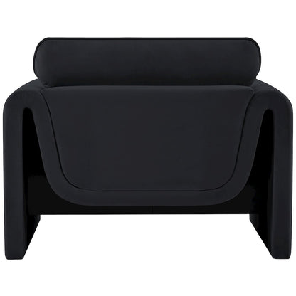 Sloan Black Velvet Fabric Chair