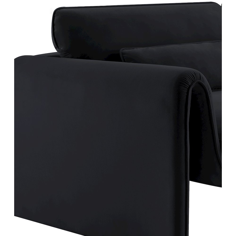Sloan Black Velvet Fabric Chair