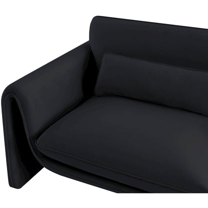 Sloan Black Velvet Fabric Sofa