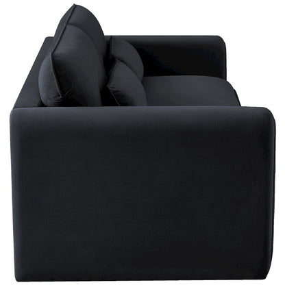 Sloan Black Velvet Fabric Sofa