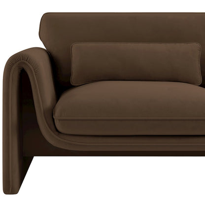 Sloan Brown Velvet Fabric Chair